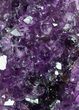 Dark Purple Amethyst Cluster On Wood Base #57197-1